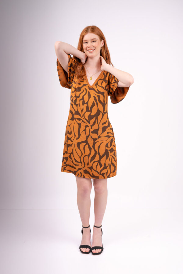 Vestido Bari Manga Corta - Terra