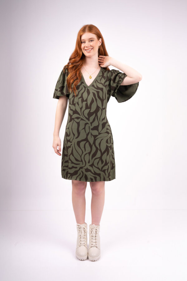 Vestido Bari Manga Corta - Cactus