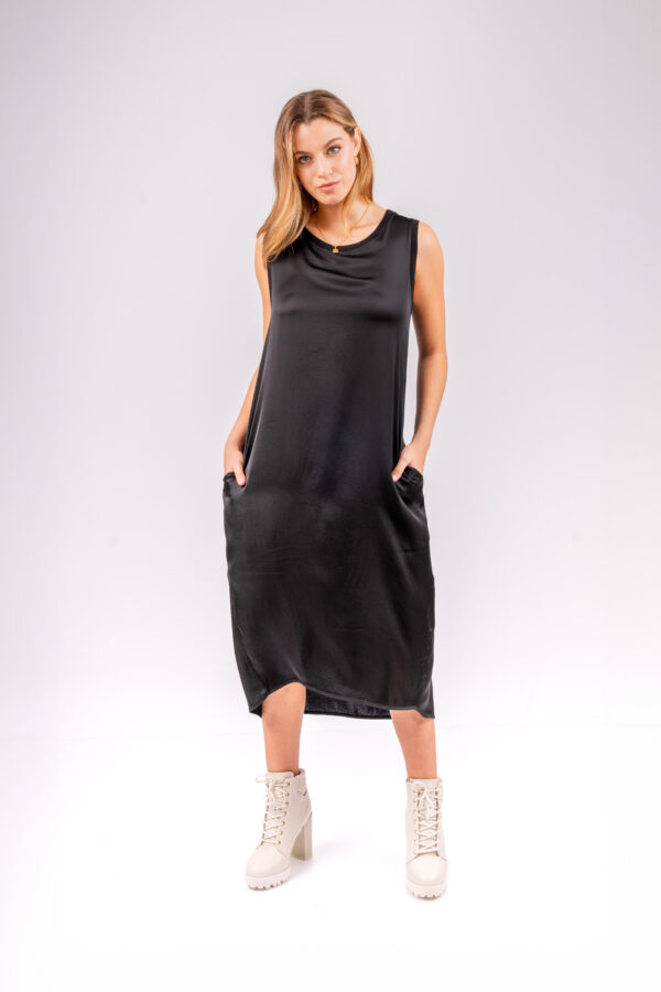 Vestido Porto Venere Manga Cero - Nero - Imagen 2