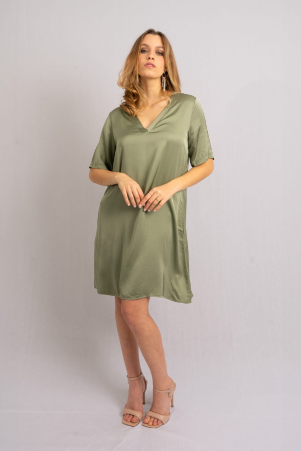 Vestido Porto Venere corto - Verde Salvia - Imagen 3