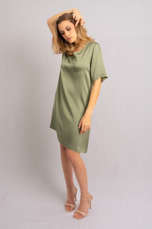 Vestido Porto Venere corto - Verde Salvia