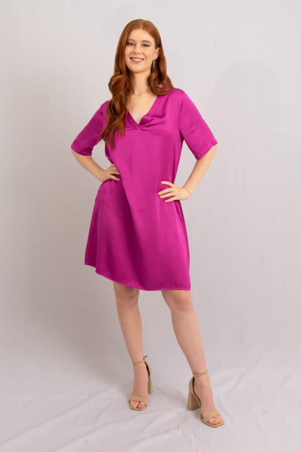 Vestido Porto Venere corto - Berry