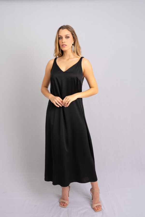 Vestido Porto Venere tira drapeada - Nero - Imagen 2