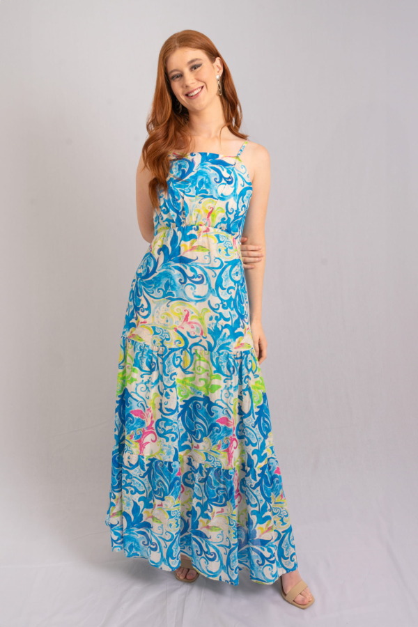 Vestido Florencia Tiras - Blu