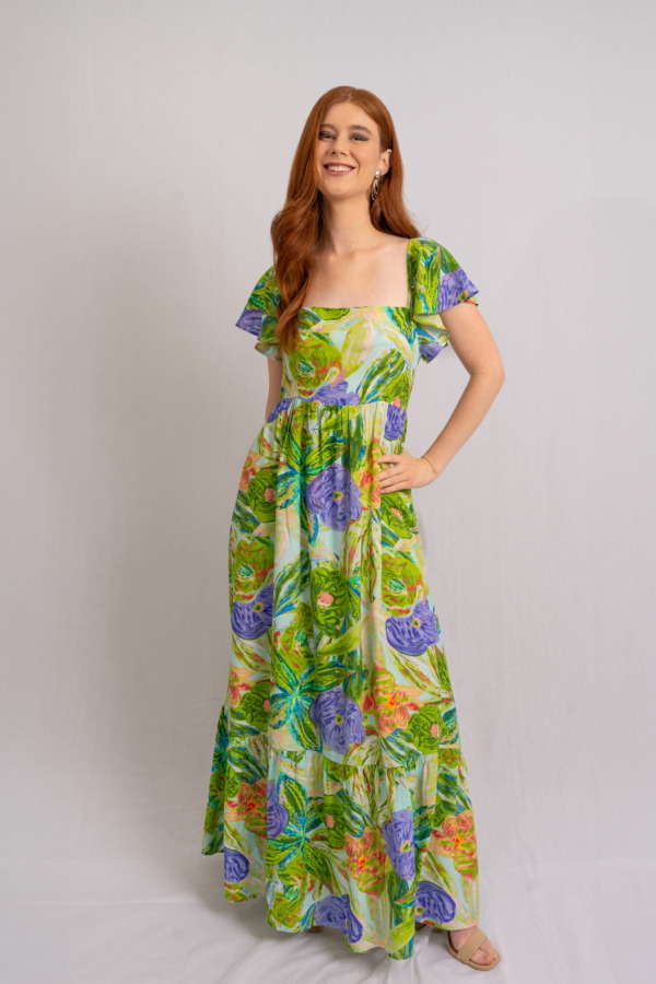 Vestido  Palermo manga corta - Pistacho
