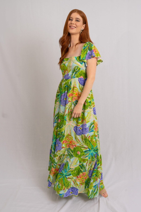 Vestido  Palermo manga corta - Pistacho - Imagen 2