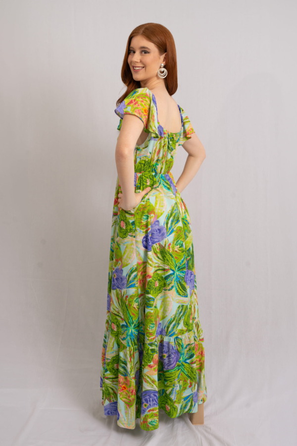 Vestido  Palermo manga corta - Pistacho - Imagen 3