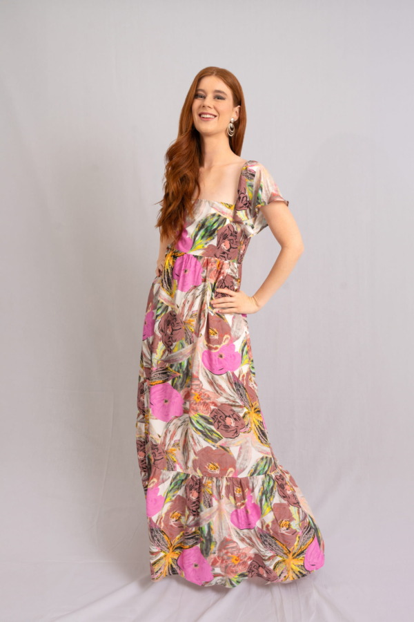 Vestido  Palermo Manga Corta - Marrone